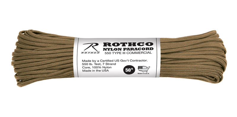 Rothco Nylon Paracord Type III 550 LB