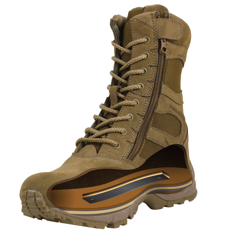 Rothco Forced Entry Deployment Boots With Side Zipper - 8 Inch