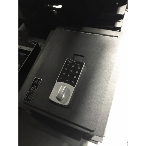 Lock'er Down Safes Car Safe LOCK'ER DOWN Console Safe 2009 ‐ 2014 Ford F150 with Floor Console with Shifter on column w/ ExXtreme 4 Digit Lock Lid Option Model: LD2025EX/4D