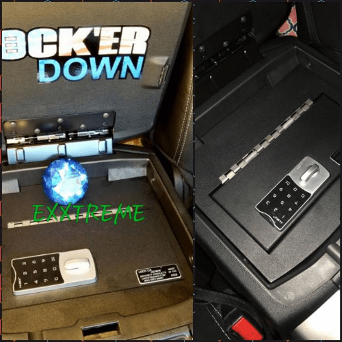 Lock'er Down Safes Car Safe LOCK'ER DOWN Console Safe 2009 to 2018 Dodge Ram 1500, 2500 & 3500 2019 1500 Classic w/ ExXtreme 4 Digit Lock Lid Option Model: LD2028EX/4D