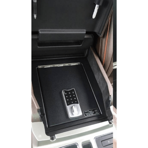 Lock'er Down Safes Car Safe LOCK'ER DOWN Console Safe 2015 ‐ 2020 Ford F150 , 2017 ‐ 2021 Ford Super Duty and 2018‐2021 Ford Expedition with Full Floor Console w/ Standard 4 Digit Lock Lid Option Model: LD2045/4D