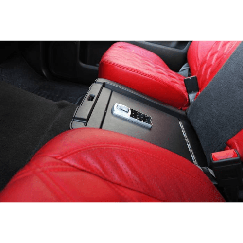 Lock'er Down Safes Car Safe LOCK'ER DOWN Under Seat Console Safe 2014 up Chevrolet Silverado & GMC Sierra 1500 Also  2015 ‐ 2018 1500, 2500 & 3500 Series w/ ExXtreme 4 Digit Lock Lid Option Model: LD2041EX/4D